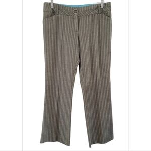 Tracy Evans Brown and Blue Pinstripe Trousers